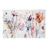 Watercolor Plum & Earth Flowers Embellished Canvas Art Print - 24"x36"